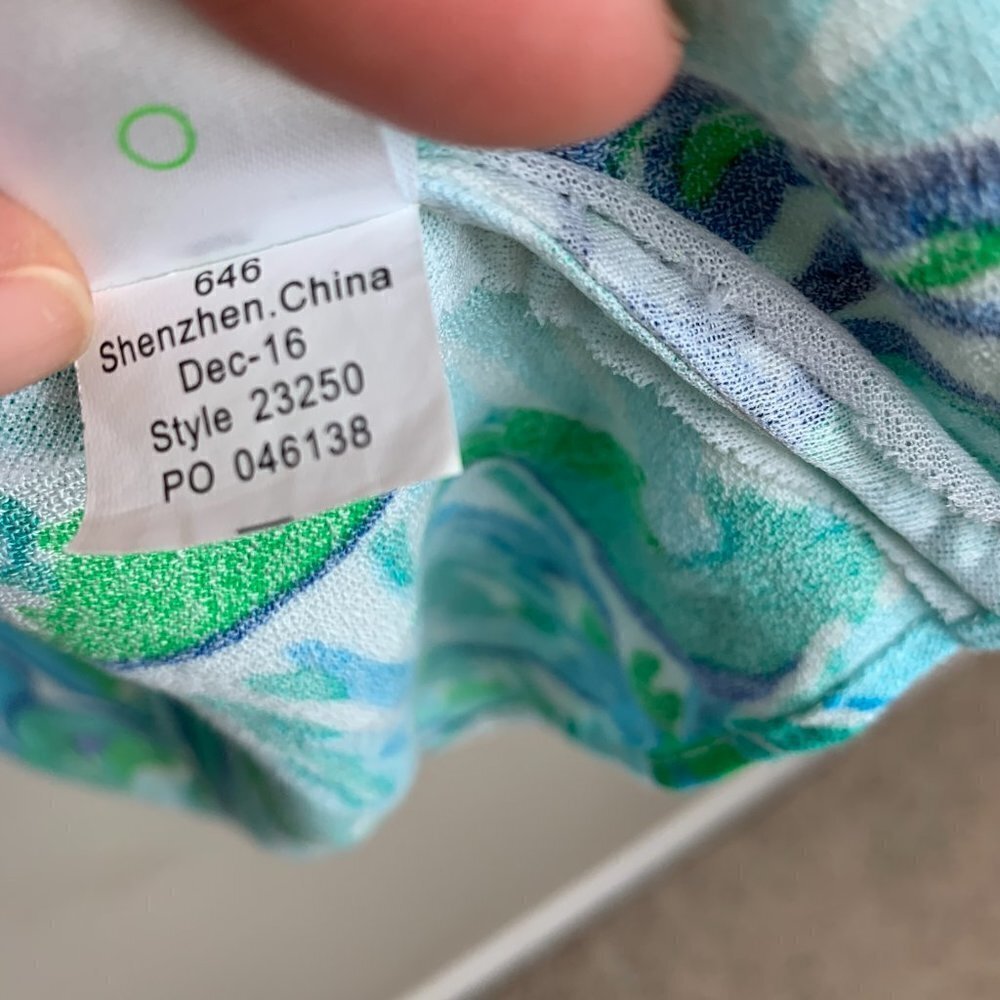 Lilly Pulitzer Achelle Swing Dress - XS - Agate Green Lazy River Print - Picture 6 of 7